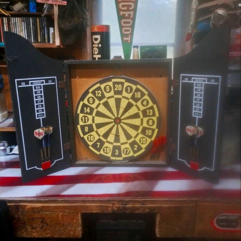 Dart Board vintage wood